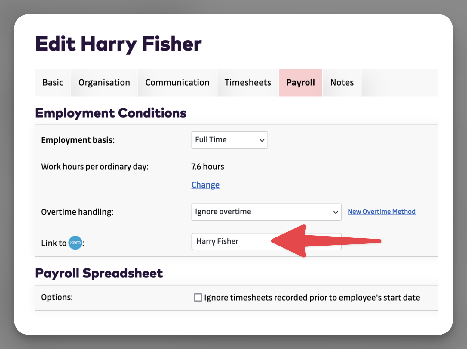 Settings - User Accounts - Link to Xero