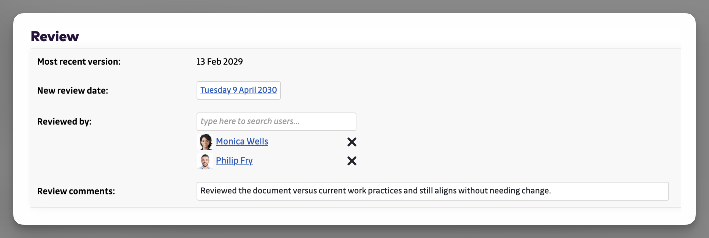 IMS Document - Add review date