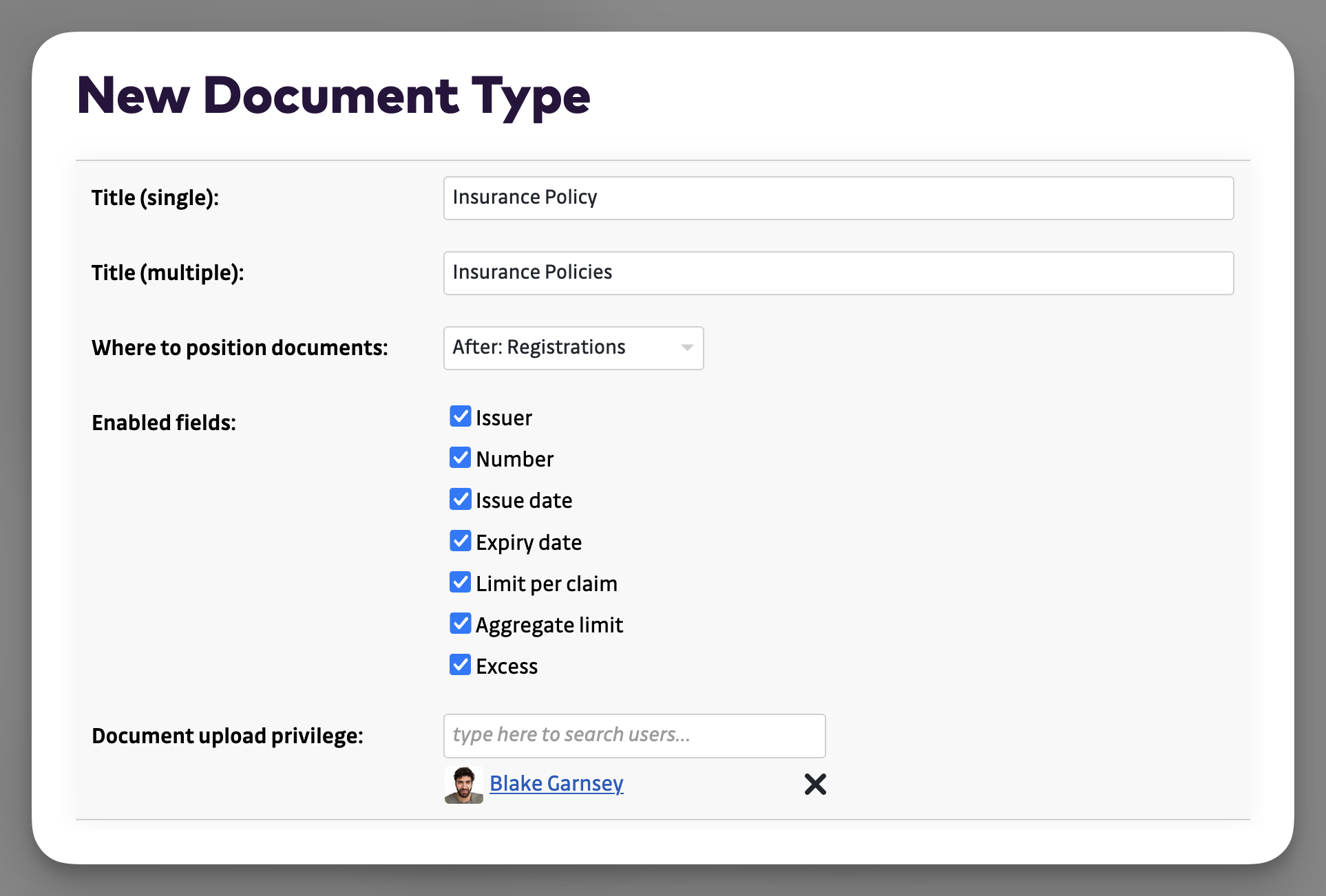 Company Documents - New Document Type