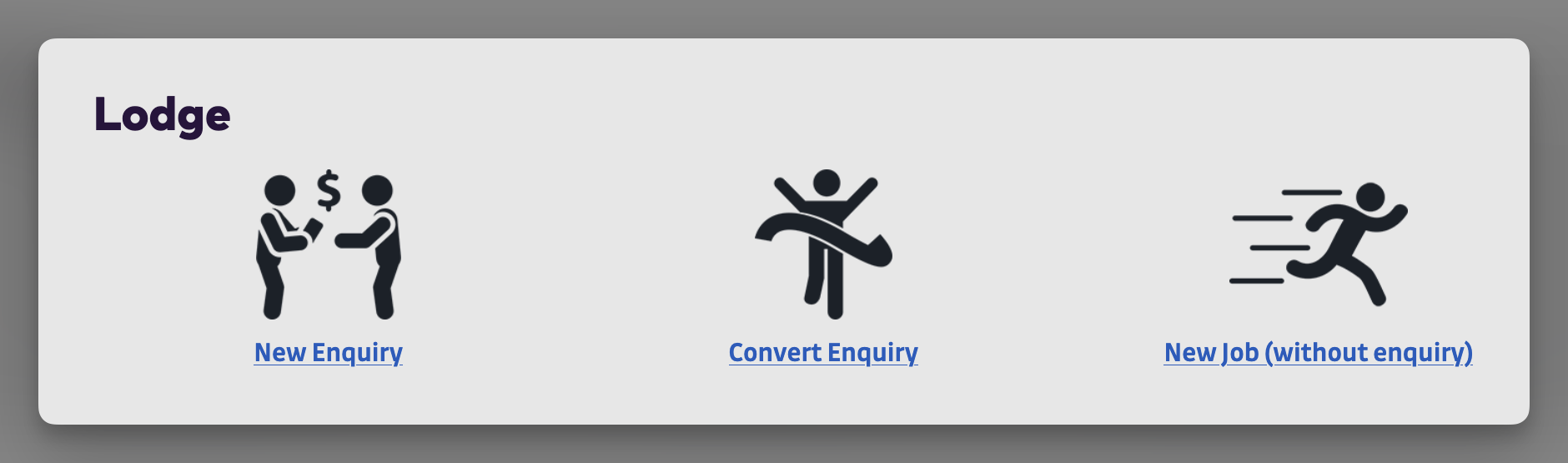 Projects - lodgement options