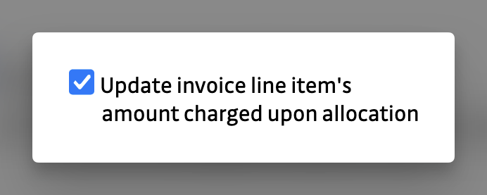 Invoices - Allocate Time & Costs - update invoice checkbox