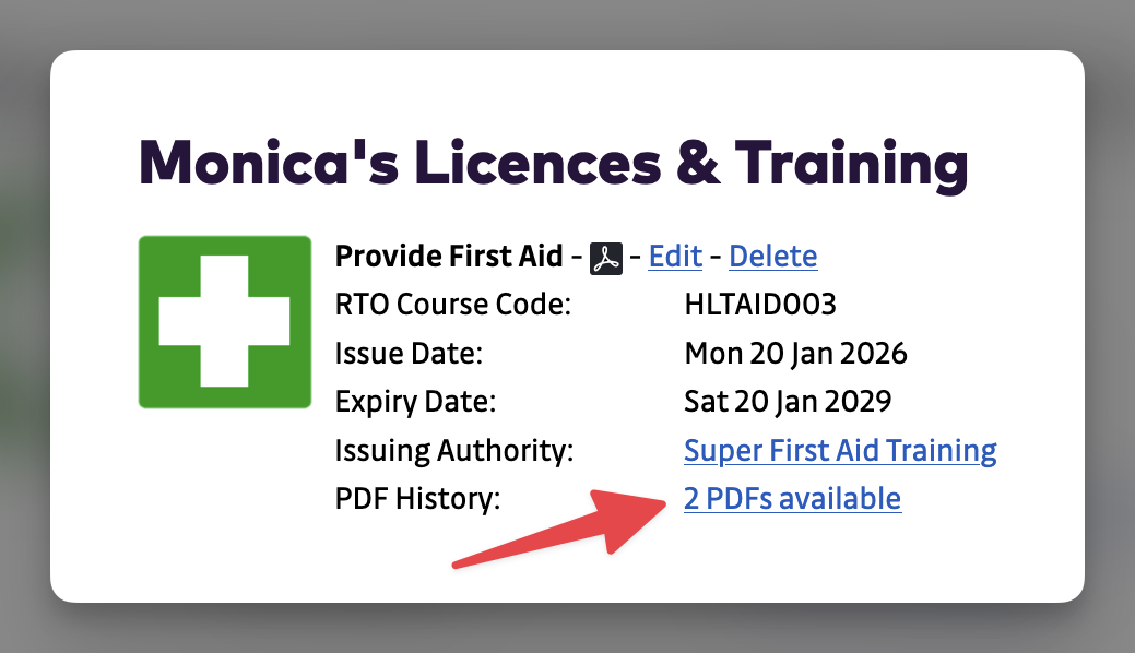 Staff - L&T PDF History link