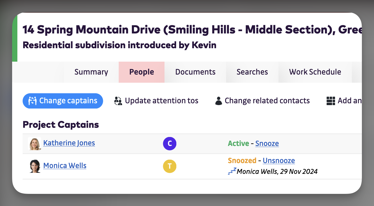 Snooze a department on a job Hiro Help Centre